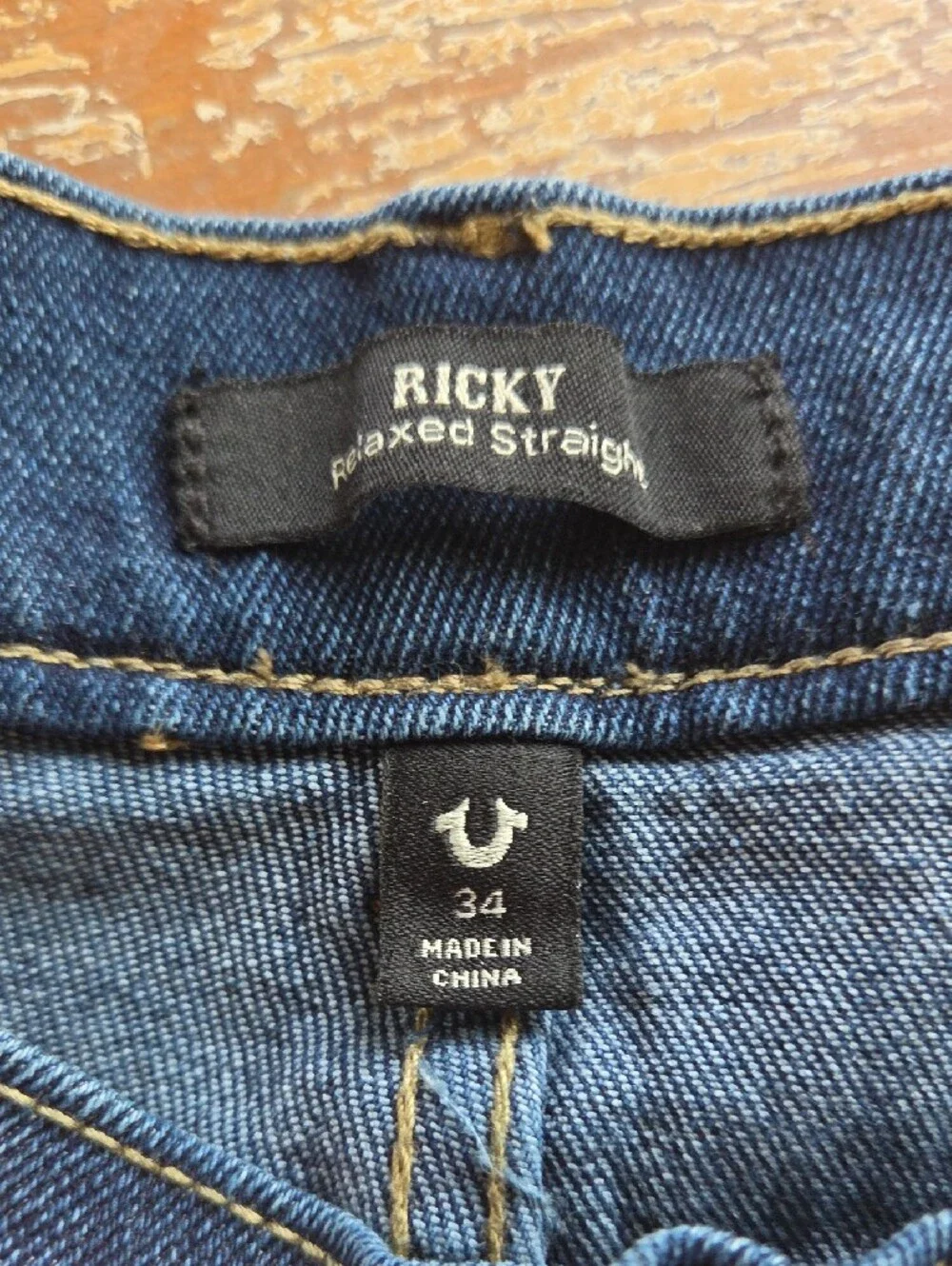 True Religion Men's Dark Blue Straight Jeans